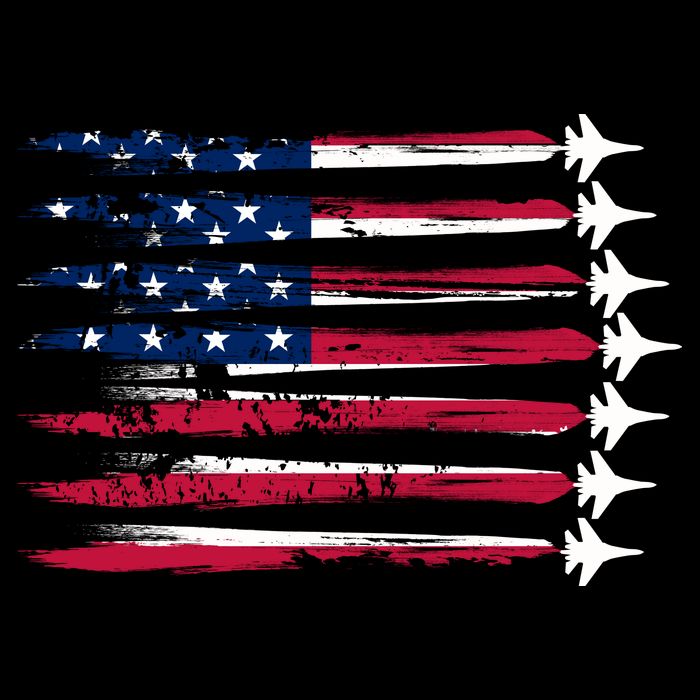 Patriotic USA American Flag Air Show Jets Bag
