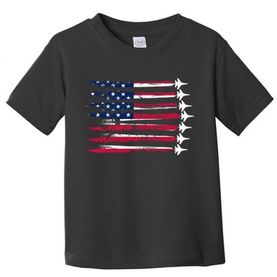 Patriotic USA American Flag Air Show Jets Toddler T-Shirt