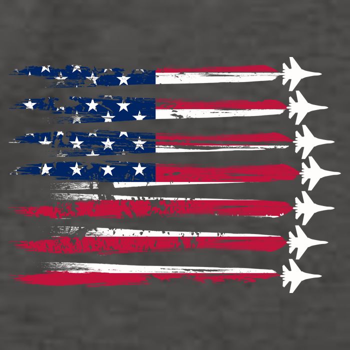 Patriotic USA American Flag Air Show Jets Vector Backpack