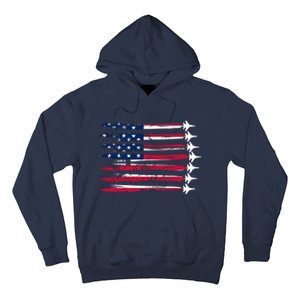 Patriotic USA American Flag Air Show Jets Hoodie