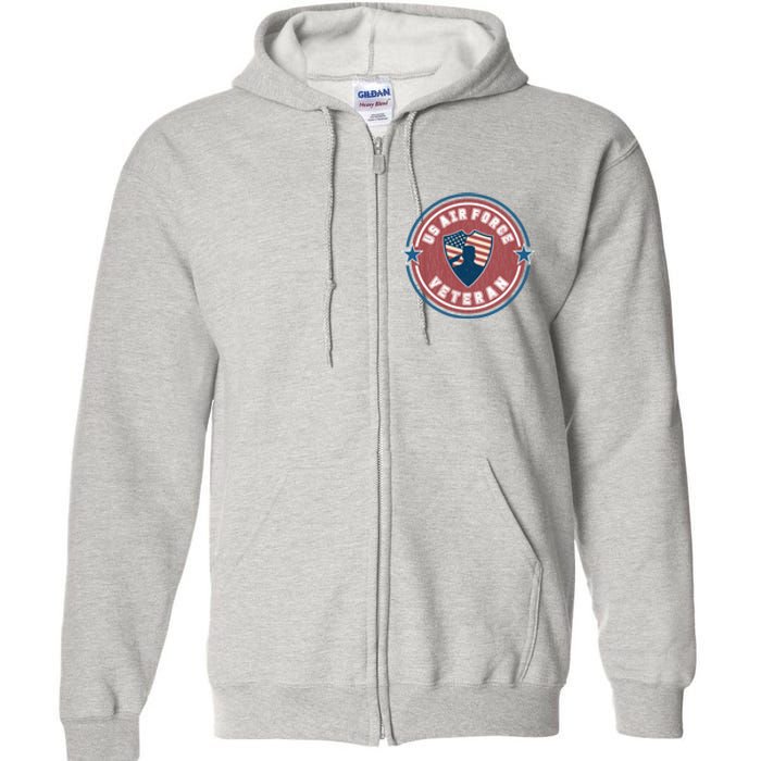 Proud US Air Force Veteran Full Zip Hoodie