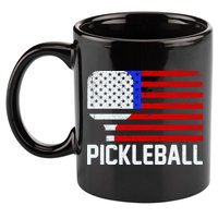 Pickeball USA American Flag 11oz C Handle Ceramic Mug