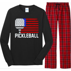 Pickeball USA American Flag Long Sleeve Pajama Set