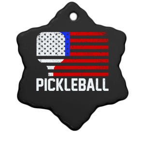 Pickeball USA American Flag Ceramic Star Ornament