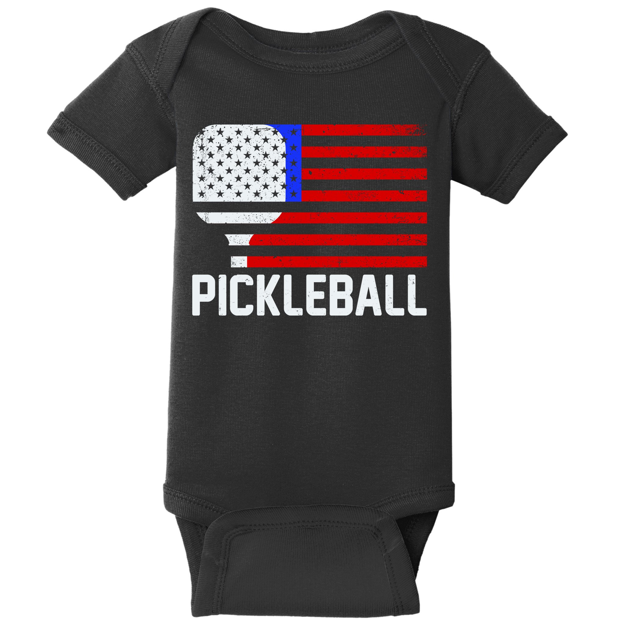 Pickeball USA American Flag Baby Bodysuit