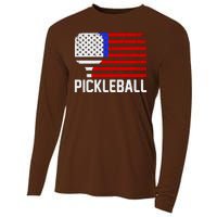 Pickeball USA American Flag Cooling Performance Long Sleeve Crew