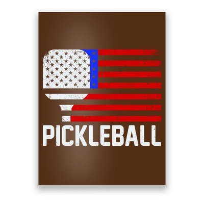 Pickeball USA American Flag Poster