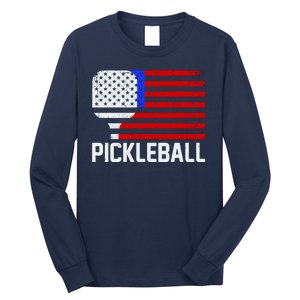 Pickeball USA American Flag Long Sleeve Shirt