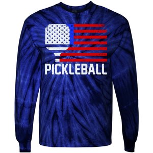 Pickeball USA American Flag Tie-Dye Long Sleeve Shirt