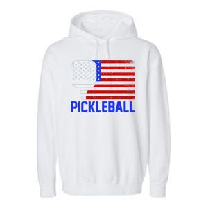 Pickeball USA American Flag Garment-Dyed Fleece Hoodie