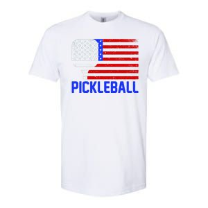 Pickeball USA American Flag Softstyle CVC T-Shirt