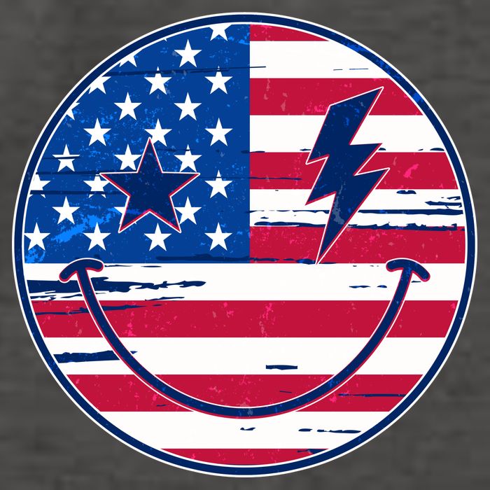 Patriotic USA American Flag Smiley Emoji Vector Backpack
