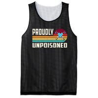 Proudly Unpoisoned Antivax No Vax Anti Vaccine Vintage Retro Mesh Reversible Basketball Jersey Tank