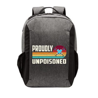 Proudly Unpoisoned Antivax No Vax Anti Vaccine Vintage Retro Vector Backpack