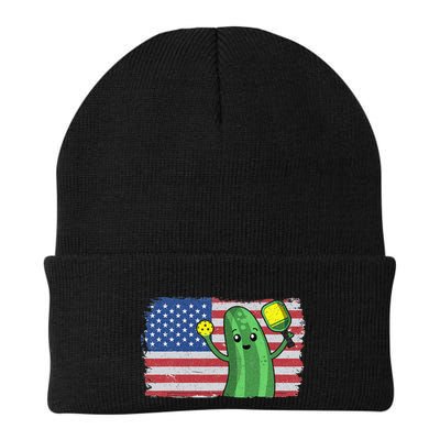 Pickleball US American Flag Pickle With Paddle Pickle Ball Beanie