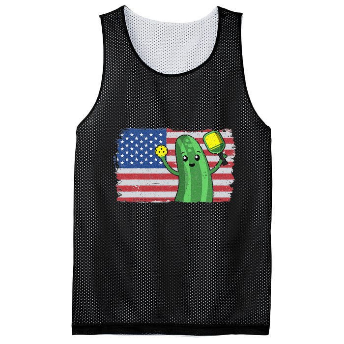 Pickleball US American Flag Pickle With Paddle Pickle Ball Mesh Reversible Basketball Jersey Tank