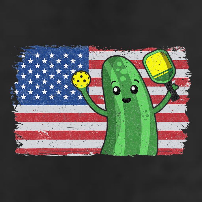 Pickleball US American Flag Pickle With Paddle Pickle Ball Tumbler