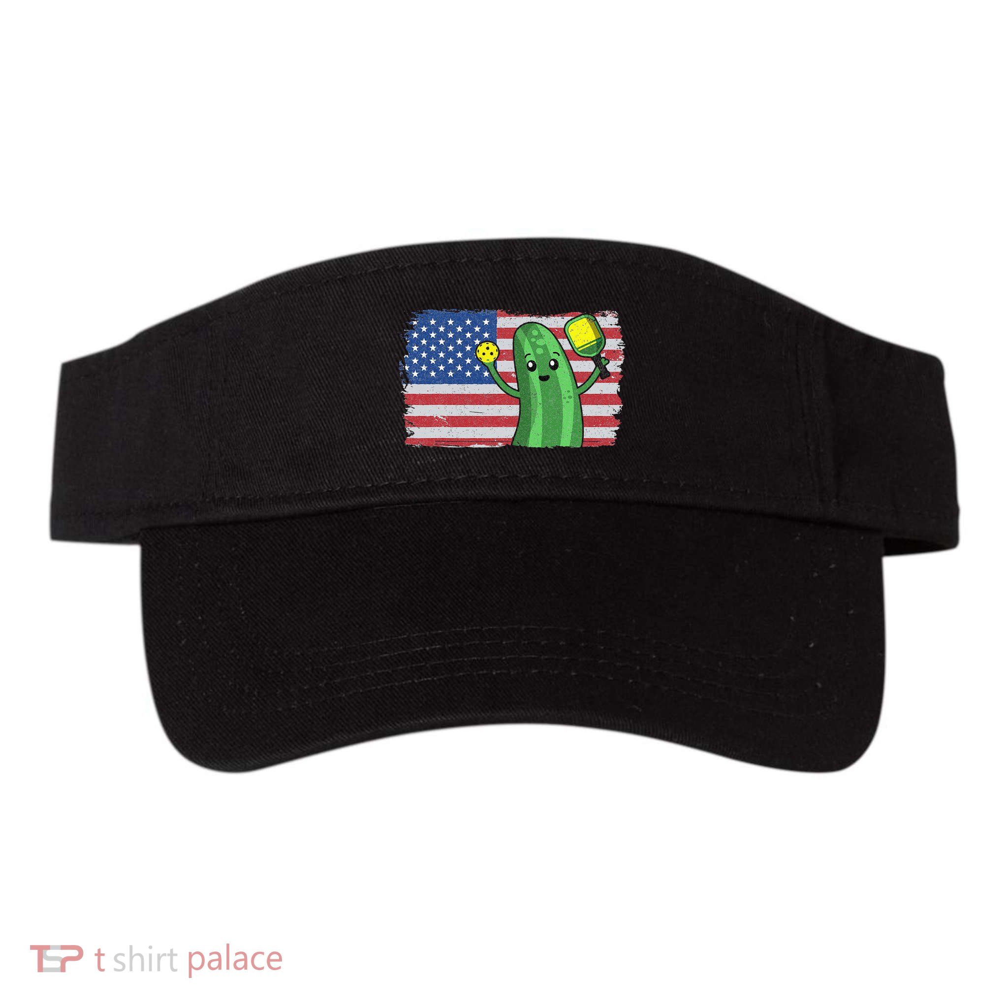 Pickleball US American Flag Pickle With Paddle Pickle Ball Visor