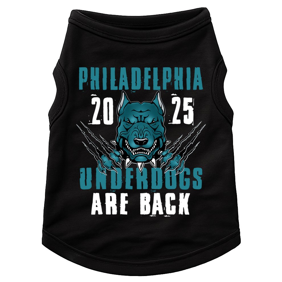 Philadelphia Underdogs Are Back 2025 Football Fan Doggie Tank