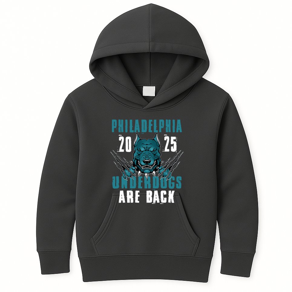Philadelphia Underdogs Are Back 2025 Football Fan Kids Hoodie