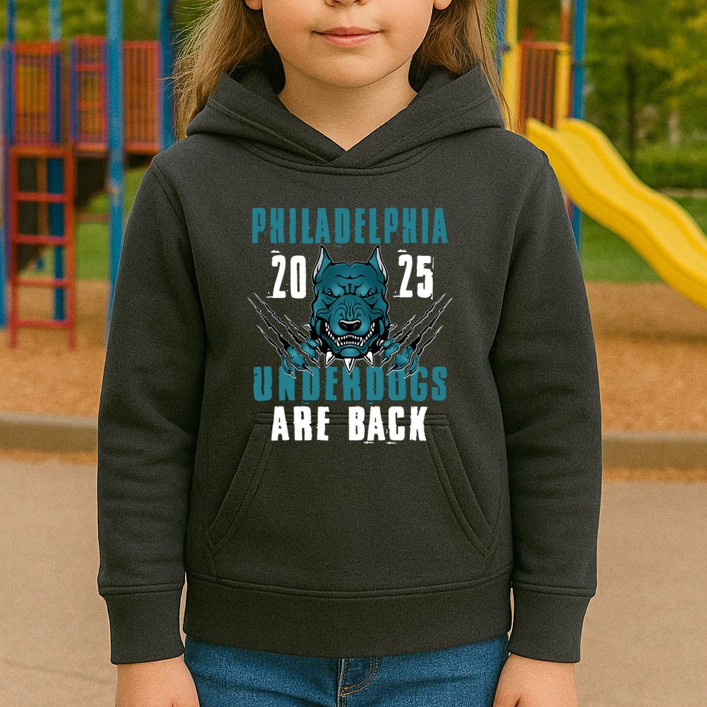 Philadelphia Underdogs Are Back 2025 Football Fan Kids Hoodie