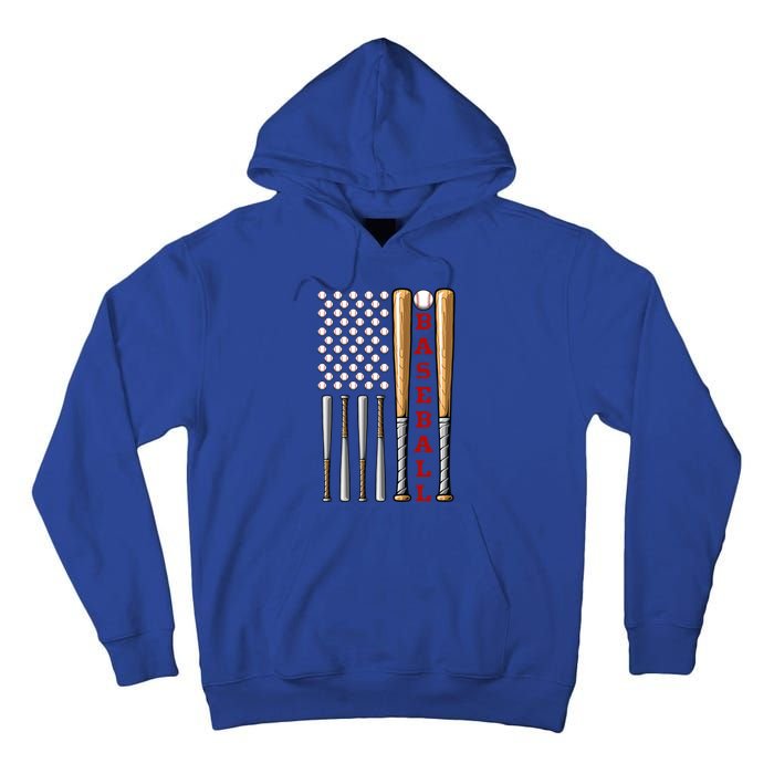 Patriotic Us American Baseball Flag Gift Vintage Baseball Flag Cute Gift Tall Hoodie