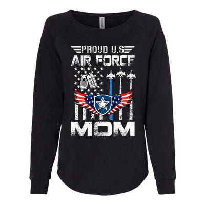 Proud U.S A.Ir Force Mom Flag Graduation Mom Womens California Wash Sweatshirt