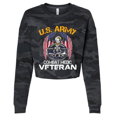 Proud US ARMY Combat Medic, Perfect Veteran Medical Military Cropped Pullover Crew