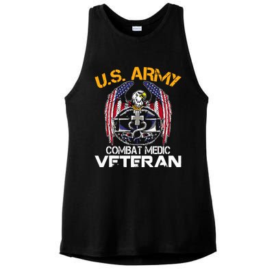 Proud US ARMY Combat Medic, Perfect Veteran Medical Military Ladies PosiCharge Tri-Blend Wicking Tank