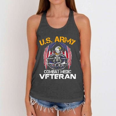 Proud US ARMY Combat Medic, Perfect Veteran Medical Military Women's Knotted Racerback Tank