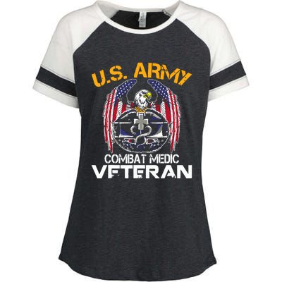 Proud US ARMY Combat Medic, Perfect Veteran Medical Military Enza Ladies Jersey Colorblock Tee