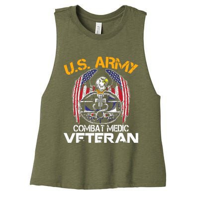 Proud US ARMY Combat Medic, Perfect Veteran Medical Military Women's Racerback Cropped Tank