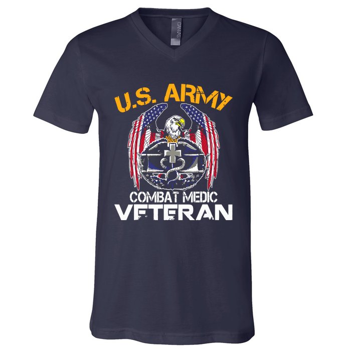 Proud US ARMY Combat Medic, Perfect Veteran Medical Military V-Neck T-Shirt