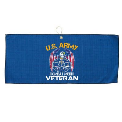 Proud US ARMY Combat Medic, Perfect Veteran Medical Military Large Microfiber Waffle Golf Towel