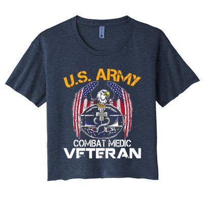 Proud US ARMY Combat Medic, Perfect Veteran Medical Military Women's Crop Top Tee