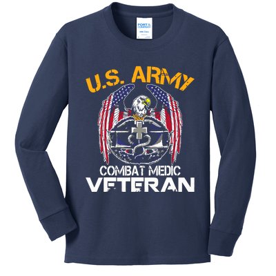 Proud US ARMY Combat Medic, Perfect Veteran Medical Military Kids Long Sleeve Shirt