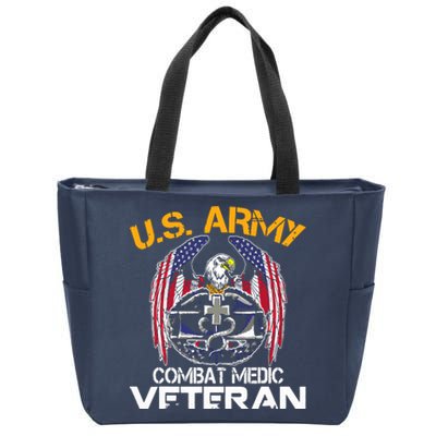 Proud US ARMY Combat Medic, Perfect Veteran Medical Military Zip Tote Bag