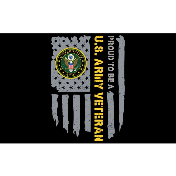 Proud US Army Veteran American Flag Bumper Sticker