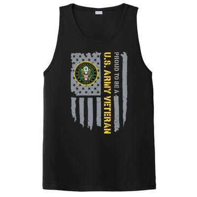 Proud US Army Veteran American Flag PosiCharge Competitor Tank