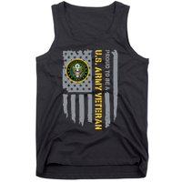 Proud US Army Veteran American Flag Tank Top