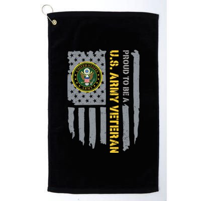 Proud US Army Veteran American Flag Platinum Collection Golf Towel