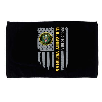 Proud US Army Veteran American Flag Microfiber Hand Towel