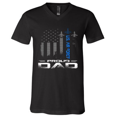 Pride U.S. Army Im A Proud A.I.R F.O.R.C.E Dad V-Neck T-Shirt