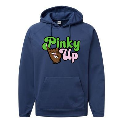 Pinky Up AKA Inspired Greek Sorority Performance Fleece Hoodie