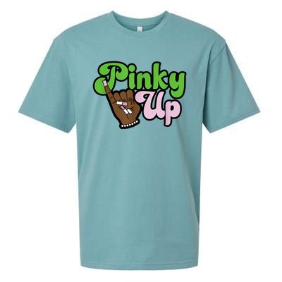 Pinky Up AKA Inspired Greek Sorority Sueded Cloud Jersey T-Shirt