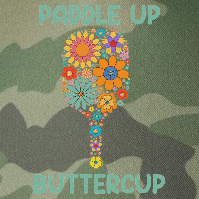Paddle Up Buttercup Floral Pickleball Paddle Legacy Tie Dye Trucker Hat