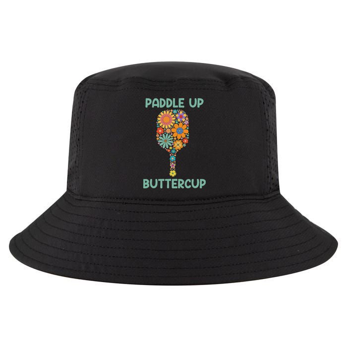 Paddle Up Buttercup Floral Pickleball Paddle Cool Comfort Performance Bucket Hat