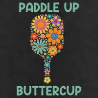 Paddle Up Buttercup Floral Pickleball Paddle Cool Comfort Performance Bucket Hat