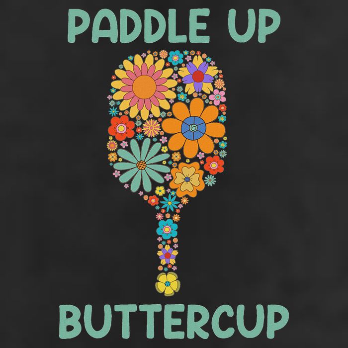 Paddle Up Buttercup Floral Pickleball Paddle Cool Comfort Performance Bucket Hat