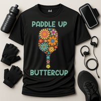 Paddle Up Buttercup Floral Pickleball Paddle Performance Shirt